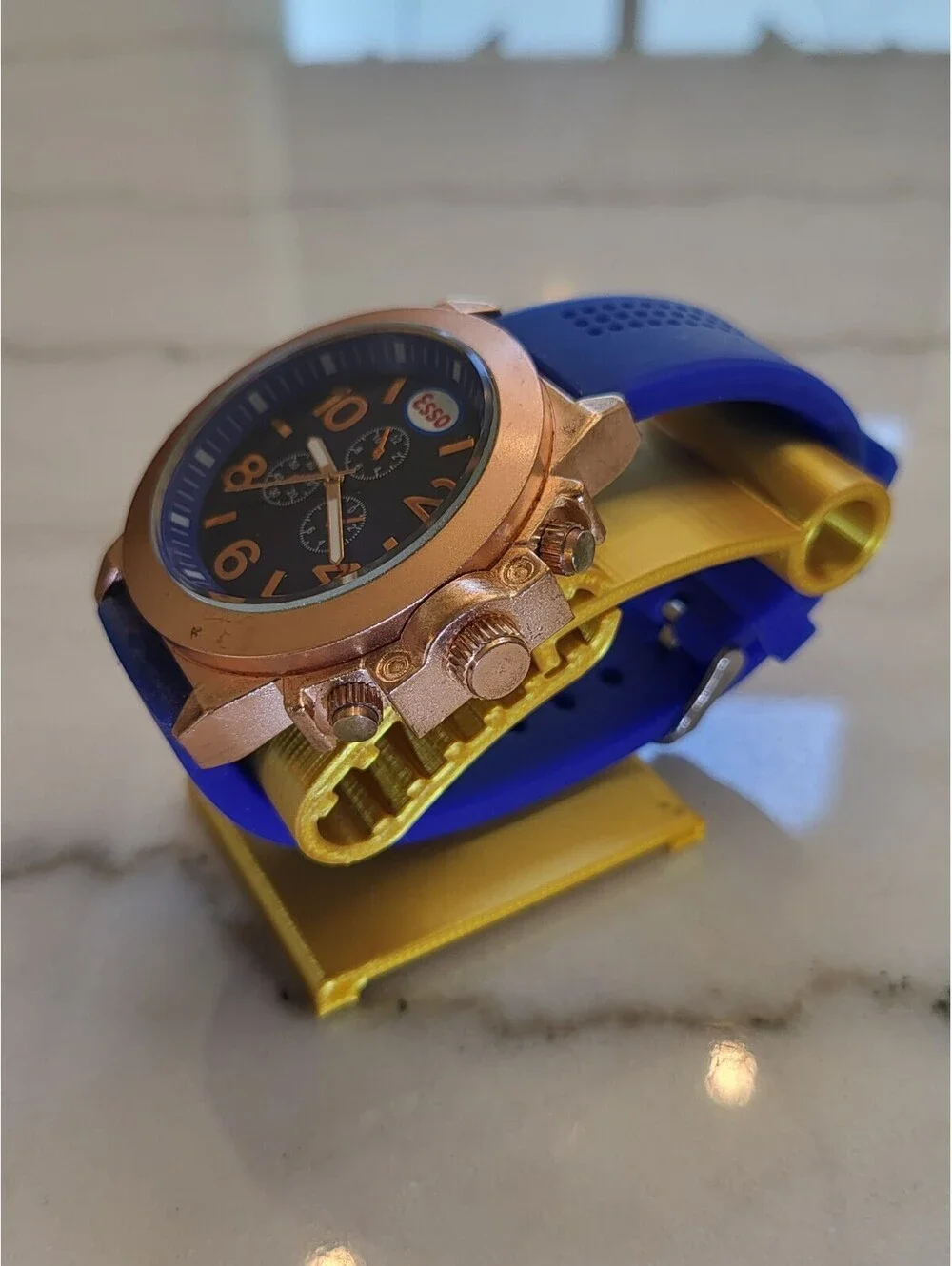 Men's Quartz Watch Working New Battery Automobilia 46mm ESSO Gasoline Working